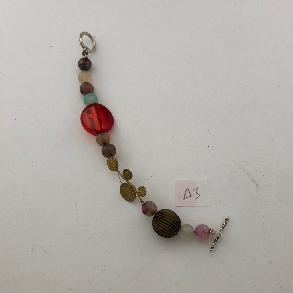Beaded Bracelet With Large Red Bead 8